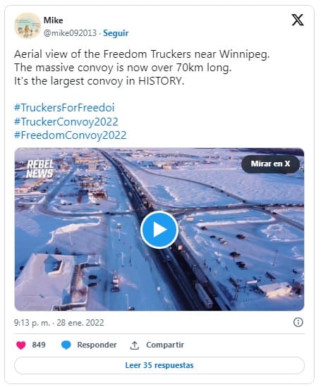 El “Convoy de la Libertad” el 14 de febrero en Bruselas